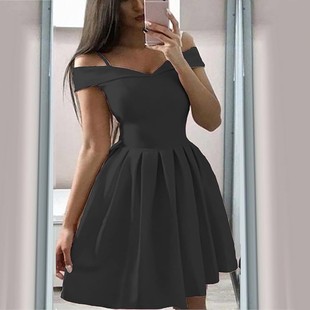 Amazon.com: Hnodov Womens Retro Elegant Off Shoulder Dress